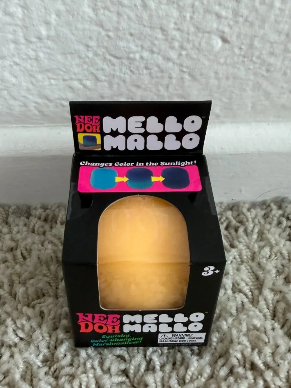 Nee Doh Mello Mallo Color Changing Marshmallow Yellow NWT